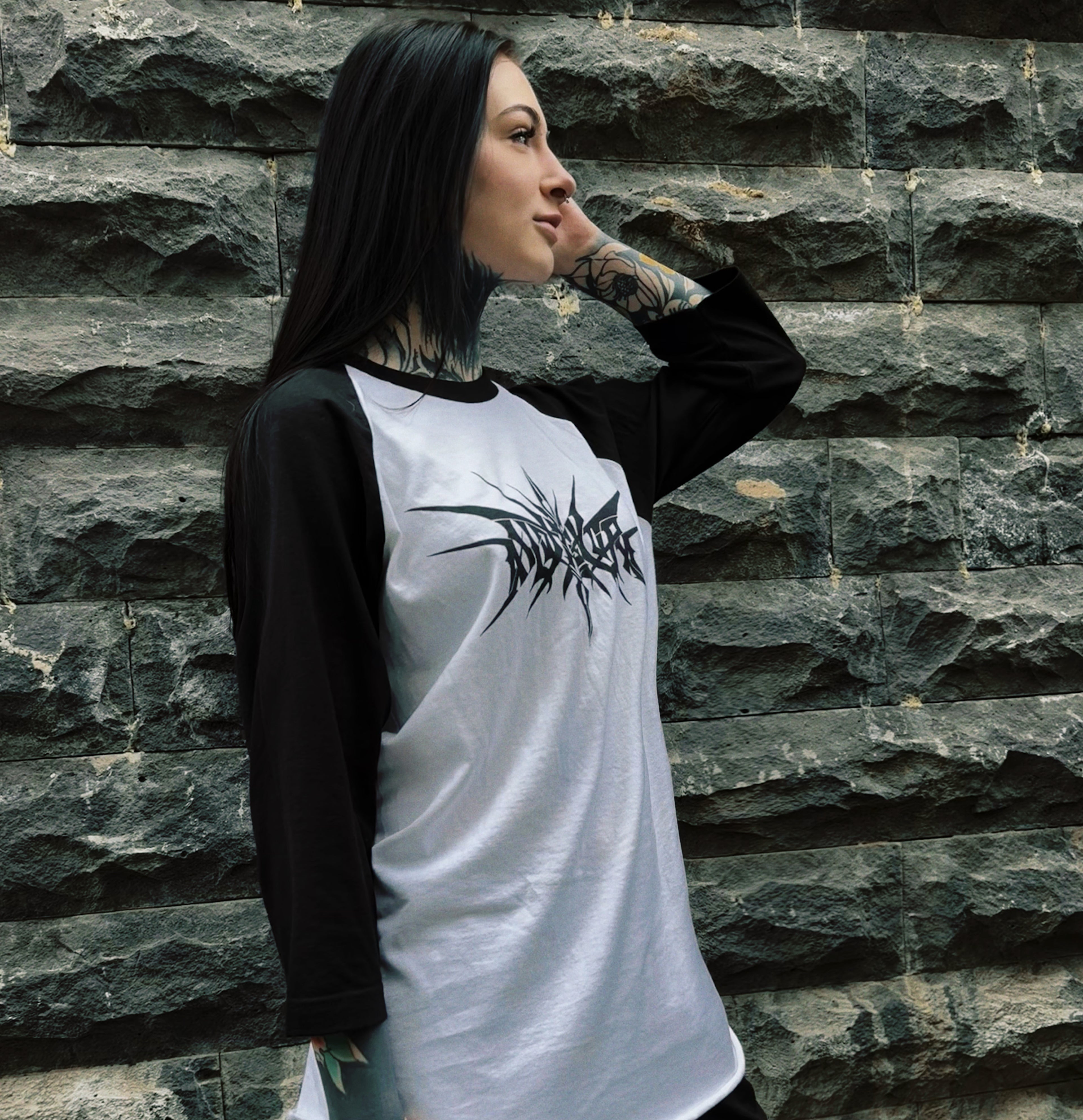 Audiosvora Raglan 3/4 Sleeve Shirt — Dark Logo